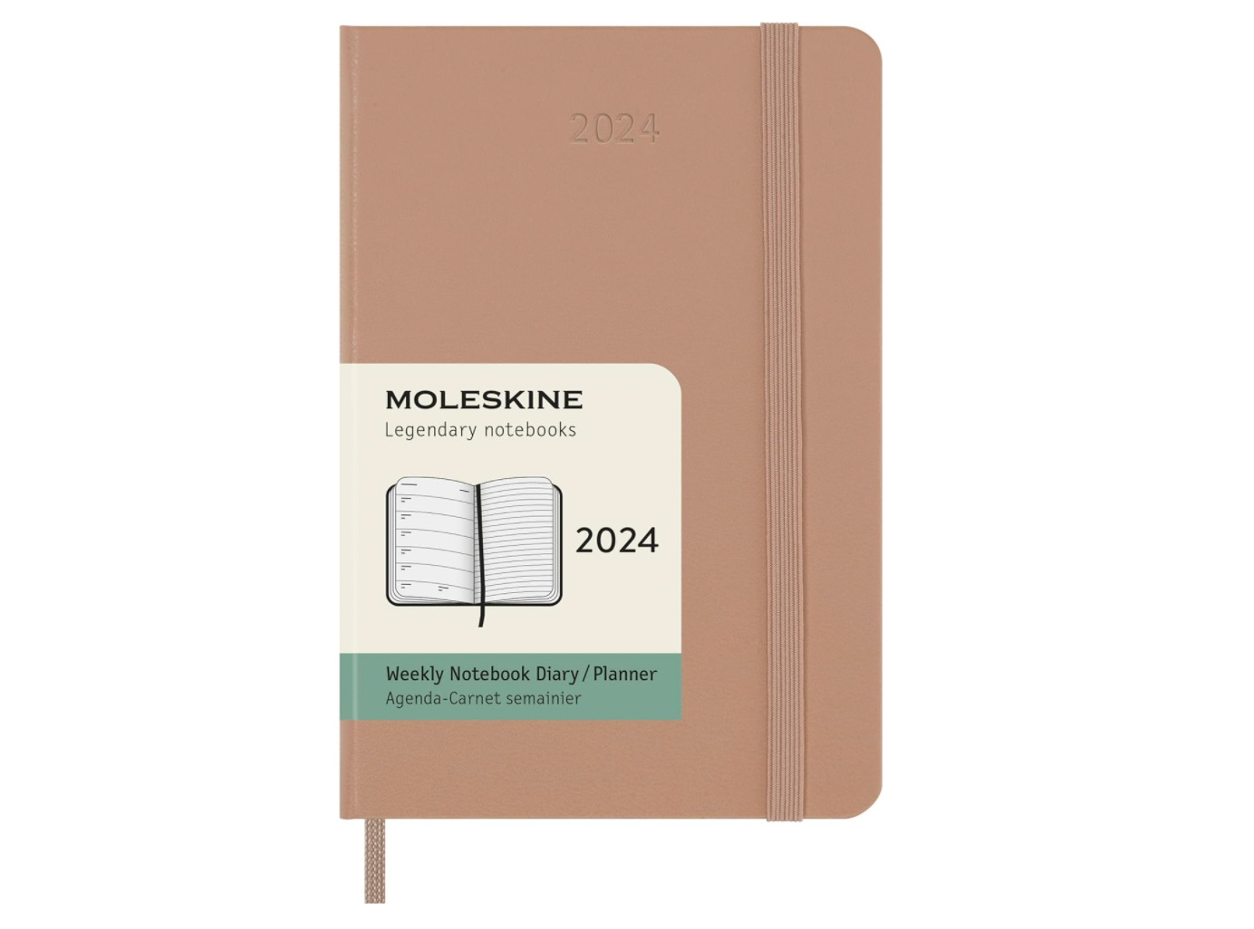 2024 Week To View A5 Diary and Bullet Journal Monthly Planner - Brown Cover