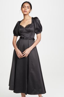 Self Portrait Black Midi Dress