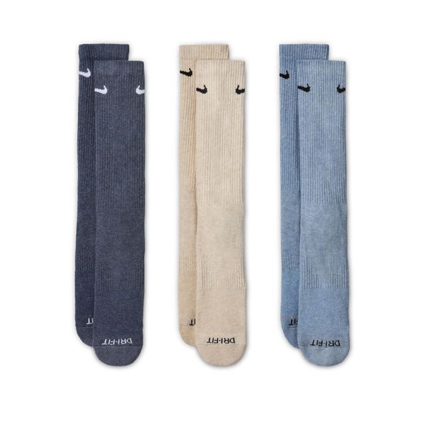 Nike Dri-FIT Everyday Plus Assorted 3-Pack Crew Socks