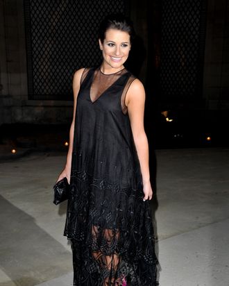 Lea Michele Loves a Black Dress Just Not a Little One