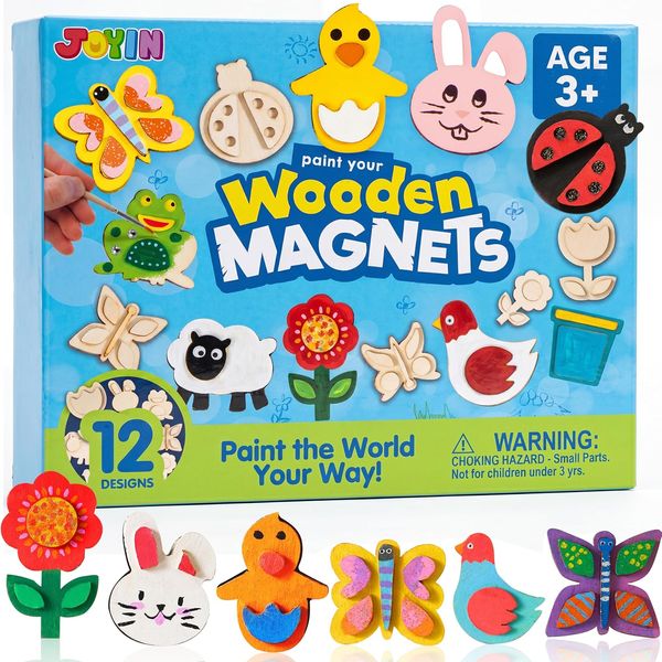 JOYIN Wooden Magnet Creativity Arts & Crafts Painting Kit