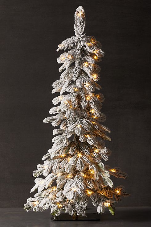 Christmas Time Snowy Christmas Tree, 6.5 FT Flocked White Pine