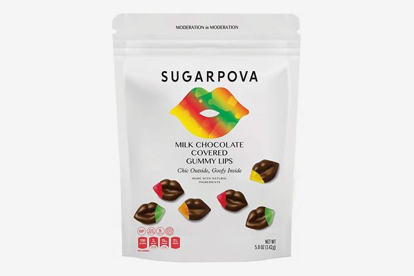 Sugarpova Milk Chocolate Covered Gummi Lips - 6 Count Case