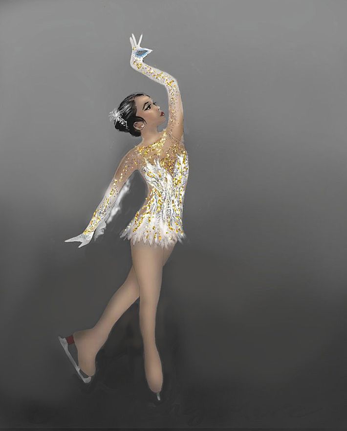 Gold ice cheap skating dress