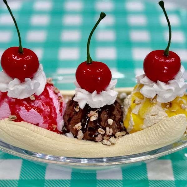 Fake Banana Split Sundae