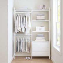 Essential Walk-In Closet by Hold Everything, 5' Hanging System with 3 Drawers