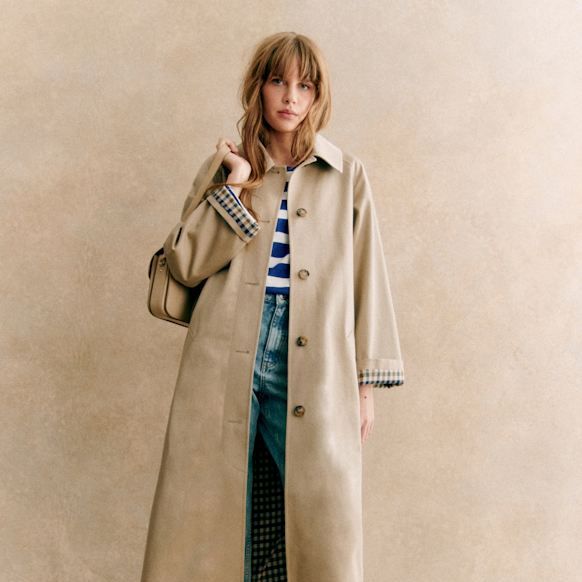 Sezane Clyde Trench Coat - Light Beige