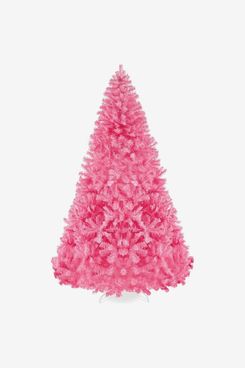 Best Choice Products Pine Artificial Christmas Tree - 4.5ft, Unlit, Pink