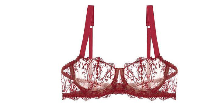 Fleur Du Mal Luxe Strappy Bondage Bra In Red