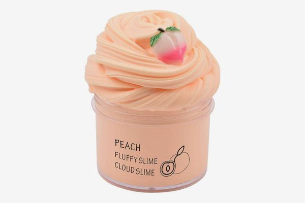 Amazetoy Fluffy Slime Toys with Peach Charm