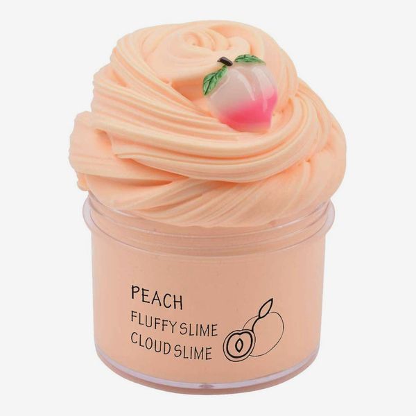 Amazetoy Fluffy Slime Toys with Peach Charm