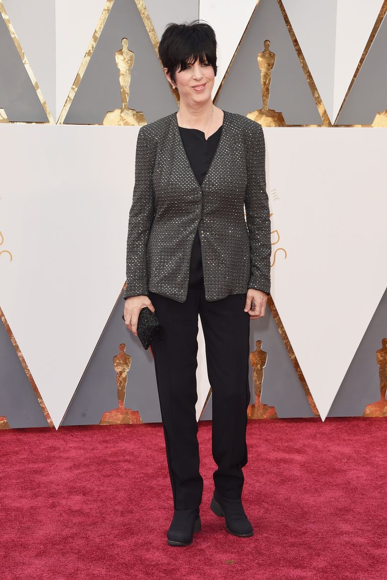 Diane Warren 
Clothes by Armani.