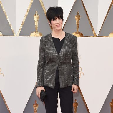 Diane Warren 
Clothes by Armani.