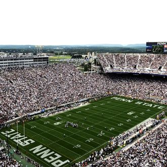 A general view of play between the Penn State Nittany Lions and the Ohio Bobcats at Beaver Stadium on September 1, 2012 in State College, Pennsylvania.