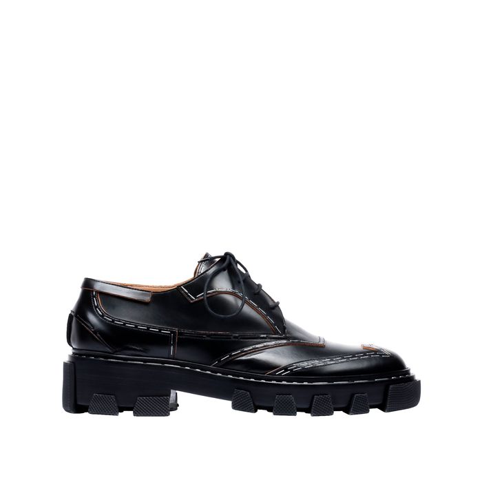 Talk about form   CopOrDrop this balenciaga Jive BB logo  embellished derby shoes    Boots men Boots Derby shoes