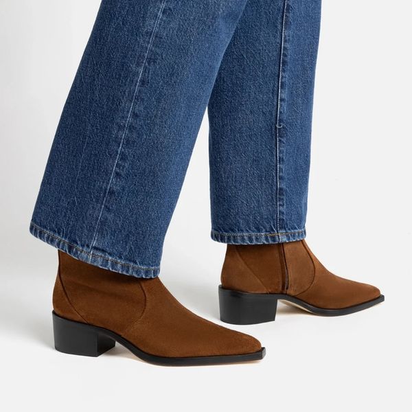 Larroudé Florencia Low Boot In Burnt Umber Suede