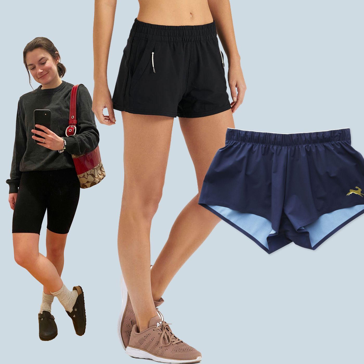 Fashion flattering workout shorts