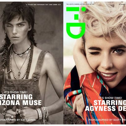Arizona Muse and Agyness Deyn for <em>i-D</em>.
