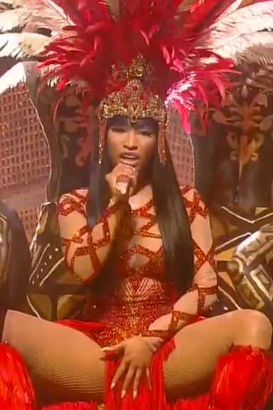 When you're on the VMAs and get nervous for a second that you misplaced your vagina. Nope, there it is.