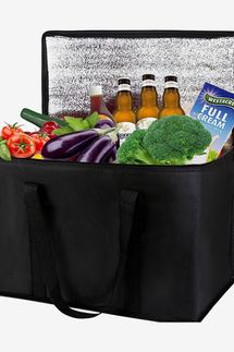 2-Pack, XL-Large Insulated Grocery Shopping Bags, Black