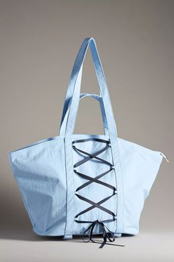 The Dasha Lace-Up Trapeze Tote