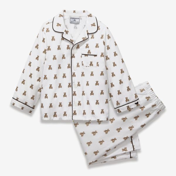 Petite Plume x Steiff Bear Kid’s Twill Pajama Set in Teddy Tales