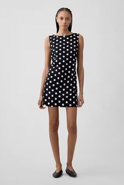 Gap Factory Linen-Blend Apron Mini Dress