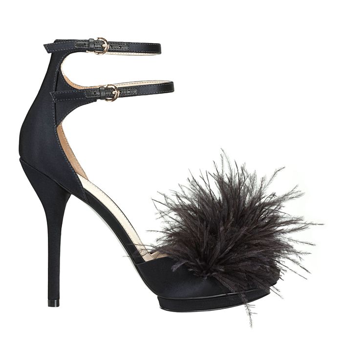 ostrich feather shoes