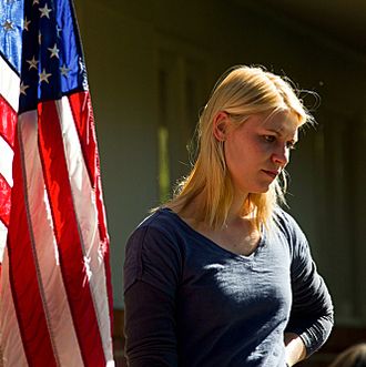 Claire Danes as Carrie Mathison in Homeland (episode 12-season finale).