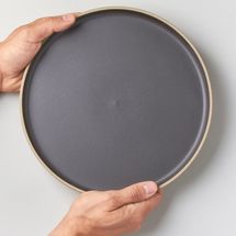 Hasami Porcelain Plate, Black