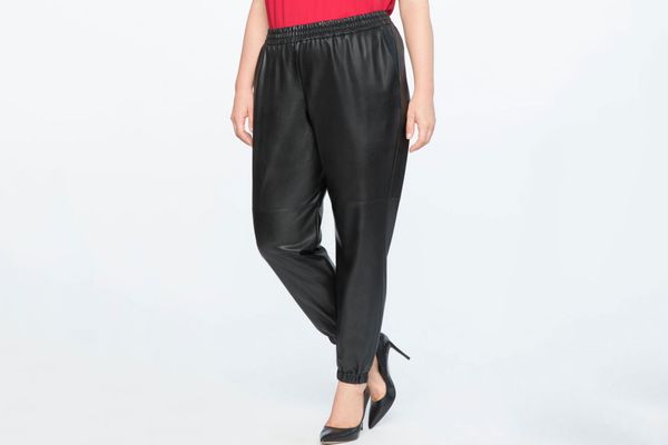 Eloquii Faux Leather Track Pant