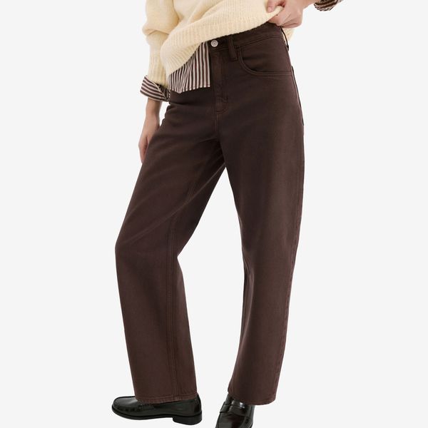 Mango High Waist Barrel Jeans