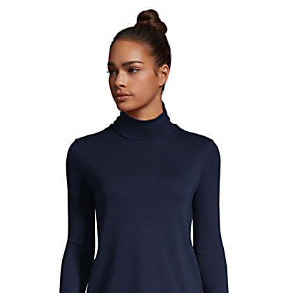 Lands' End Women's Supima Cotton Long-Sleeved Turtleneck