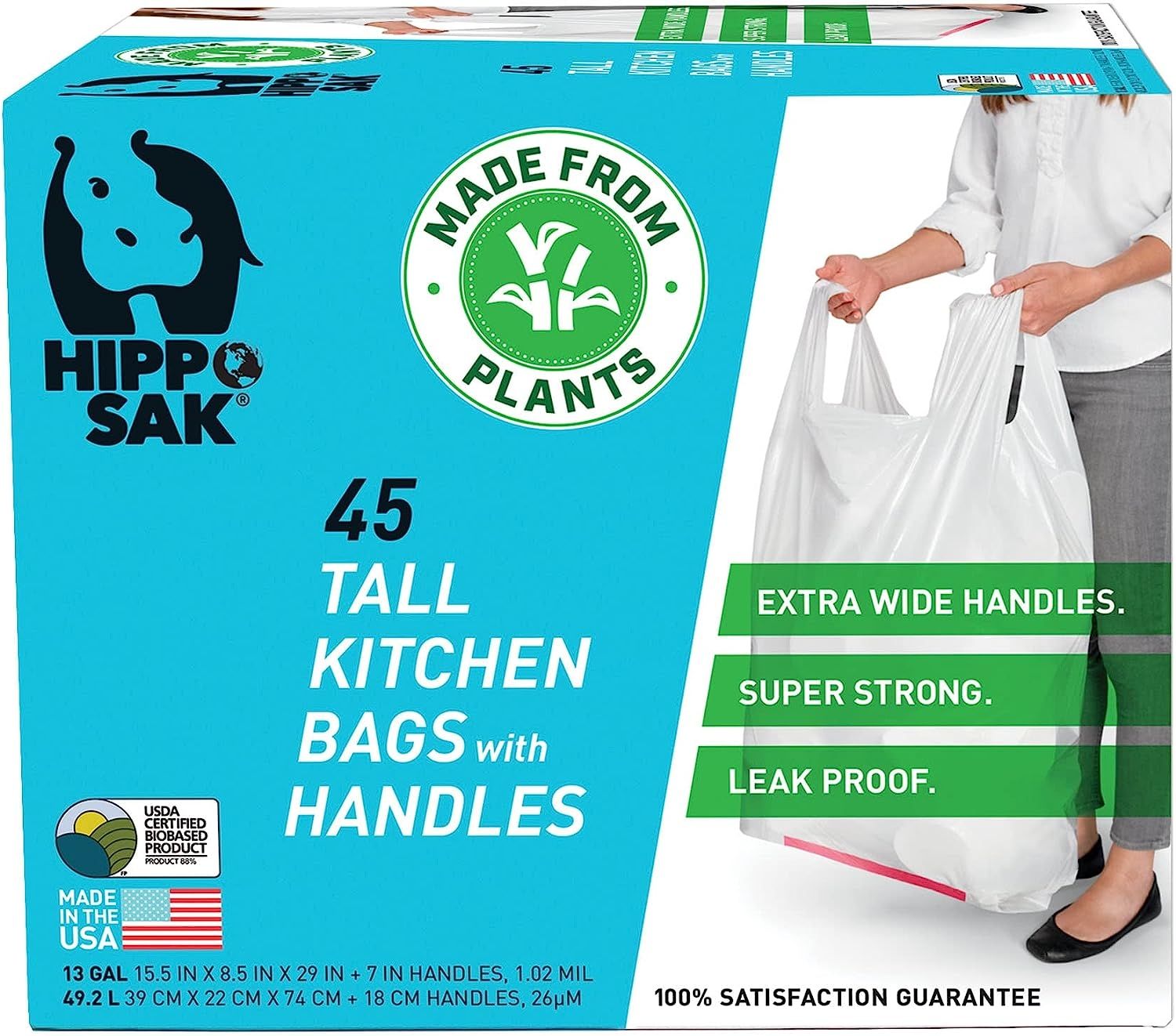 New H Biodegradable Easy Stick-On Trash Bag 15/30/60pcs Self
