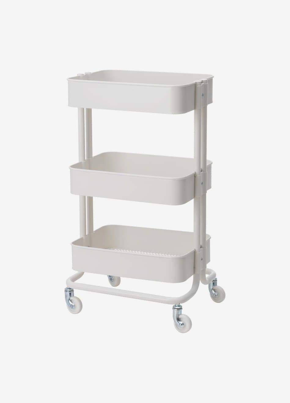 Rubbermaid Commercial Off-White Three-Shelf Service Cart