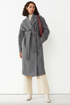 & Other Stories Voluminous Belted Wool Coat