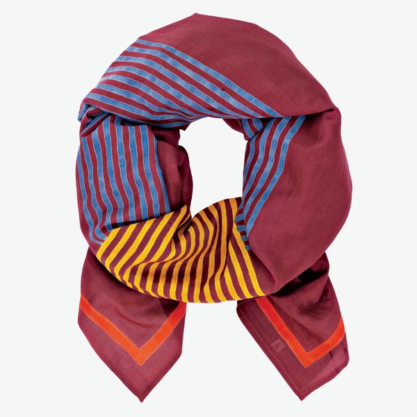 Block Shop Burgundy Criss Cross Long Scarf