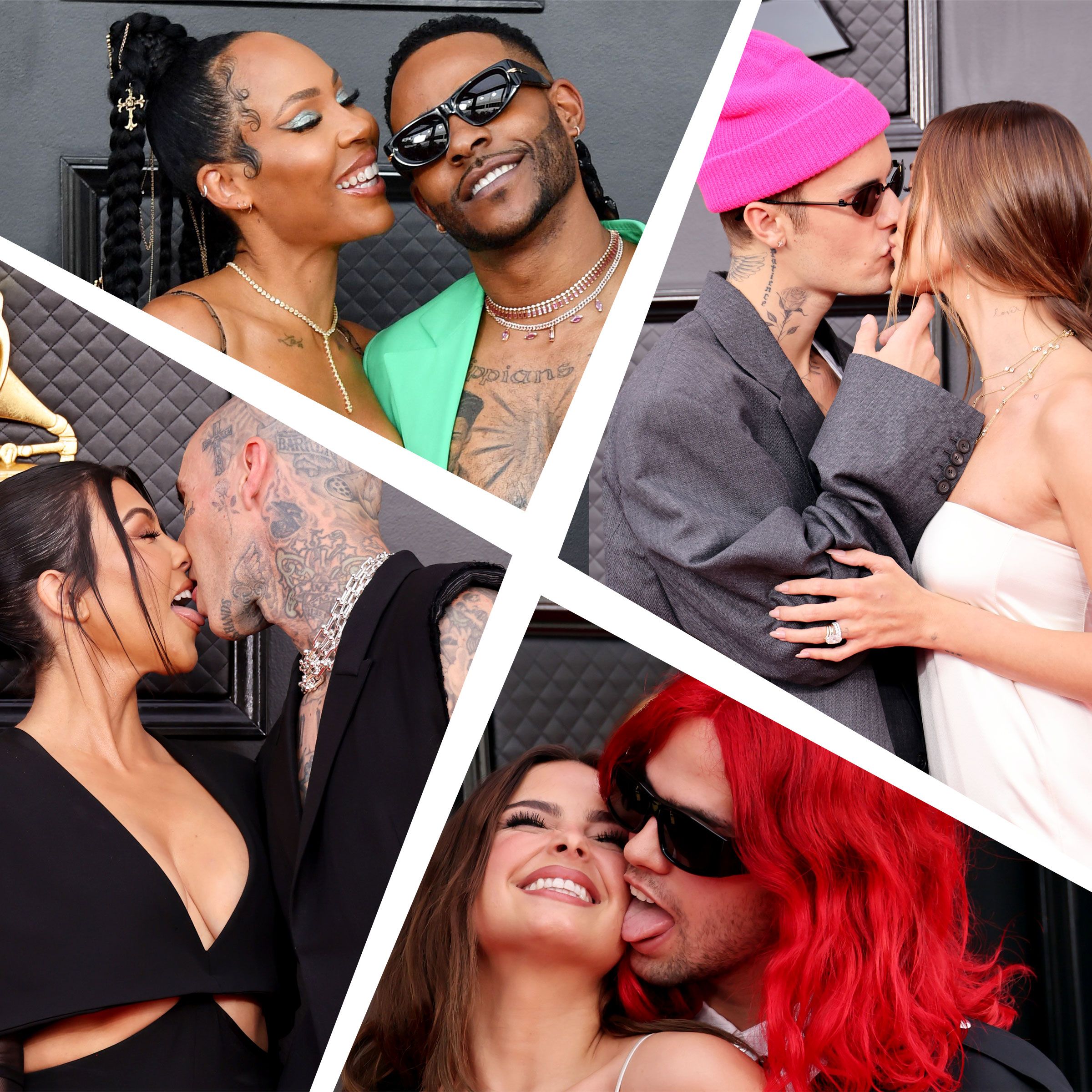 Everyone Was Kissing on the Grammys Red Carpet