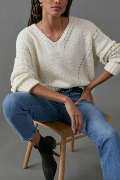 Pilcro and the Letterpress Marla V-Neck Sweater