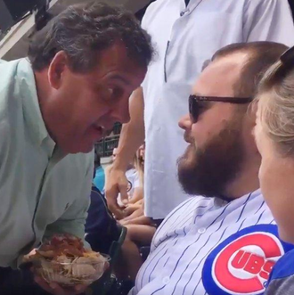 Chris Christie Confronts Chicago Cubs Fan in Video