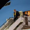 President Trump Aboard Air Force One Stops At Royal Air Force Mildenhall En Route Back From NATO Summit In Turkey