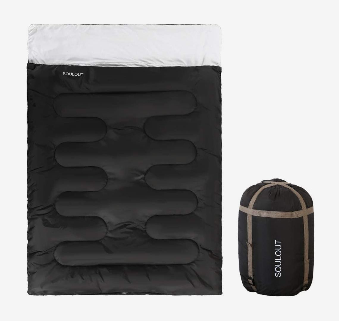 4 Season Sleeping Bag Camping Hiking Outdoor Envelope Zip Up Single Suit Case UK 