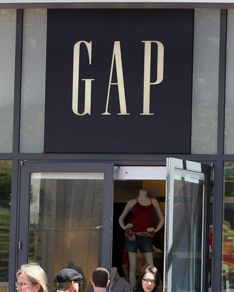 SAN FRANCISCO, CA - MAY 19: Pedestrians walk by a Gap store on May 19, 2011 in San Francisco, California. Clothing retailer Gap Inc. will announce first quarter earnings today after the stock market close. (Photo by Justin Sullivan/Getty Images)