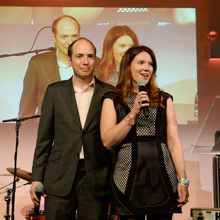 Winner Stacy Hock with her husband, Joel.