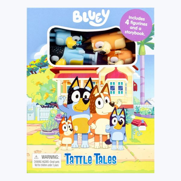 “Tattle Tales” Bluey Board Book With Figurines (Walmart Exclusive)
