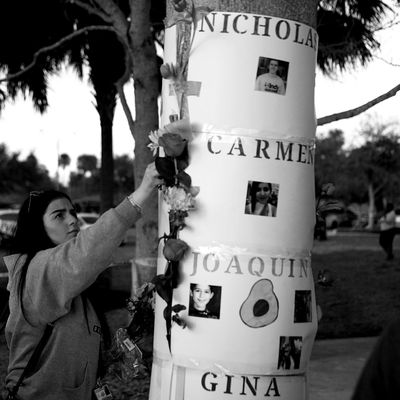 A memorial outside Marjory Stoneman Douglas.