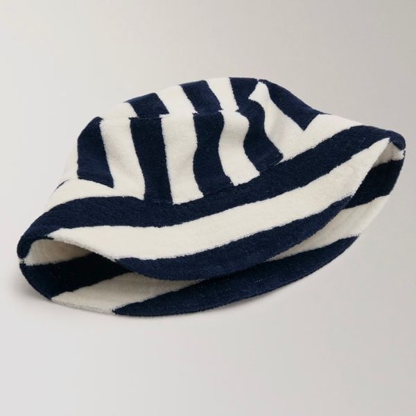 Mango Striped Cotton Terry Bucket Hat