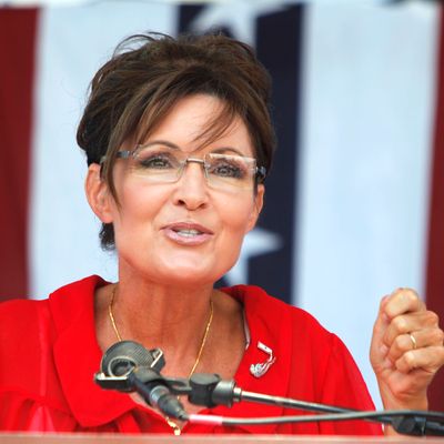 Sarah Palin, former Governor of Alaska and 2008 Republican Vice Presidential candidate speaks at a 