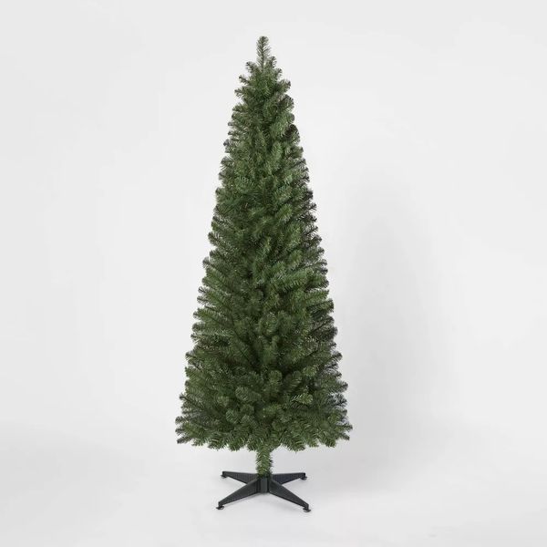 Wondershop 6-Foot Unlit Slim Alberta Spruce Artificial Christmas Tree