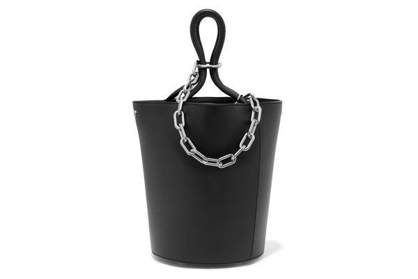 Alexander Wang Roxy chain-embellished leather bucket bag